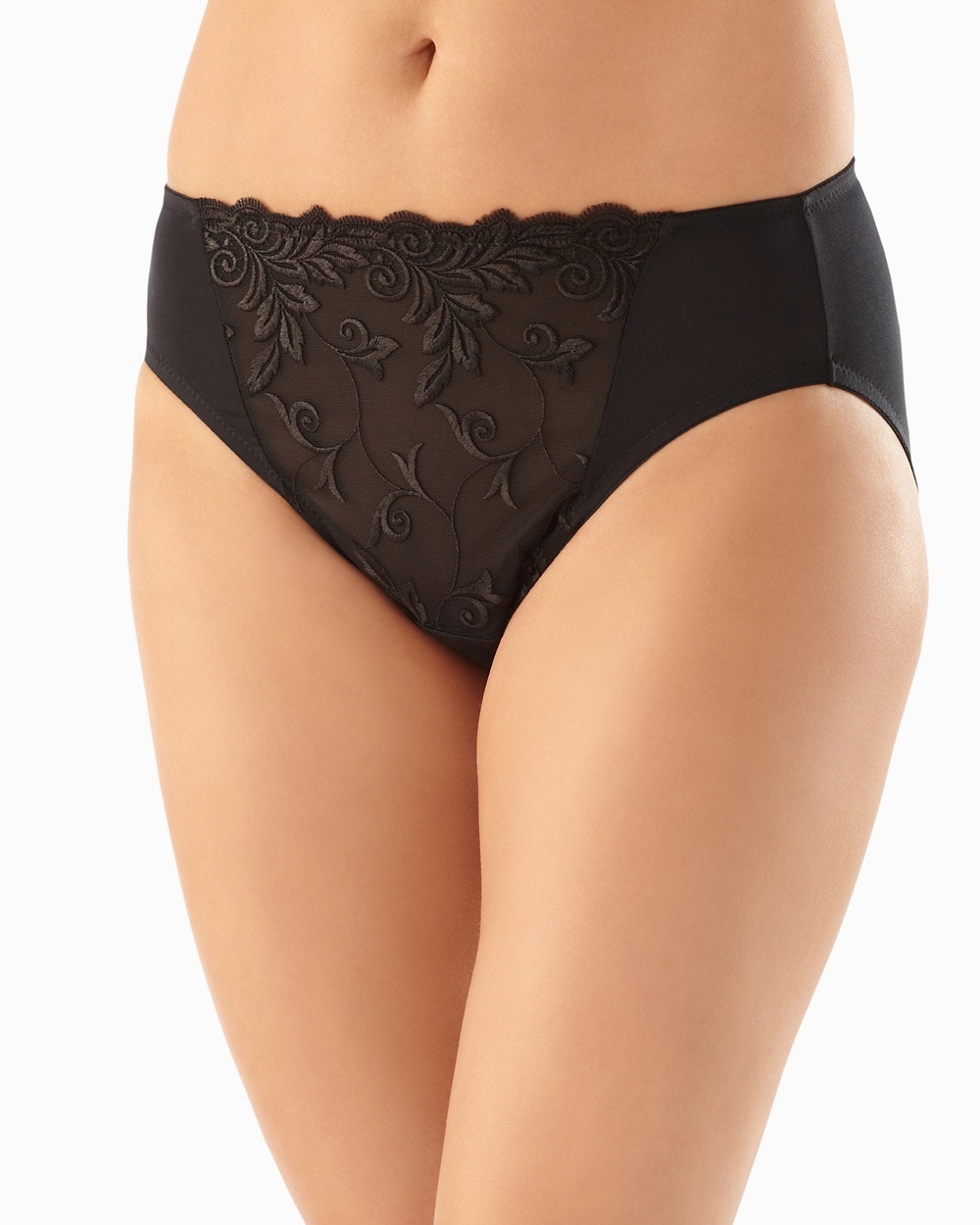 Sensuous Lace High Leg Brief