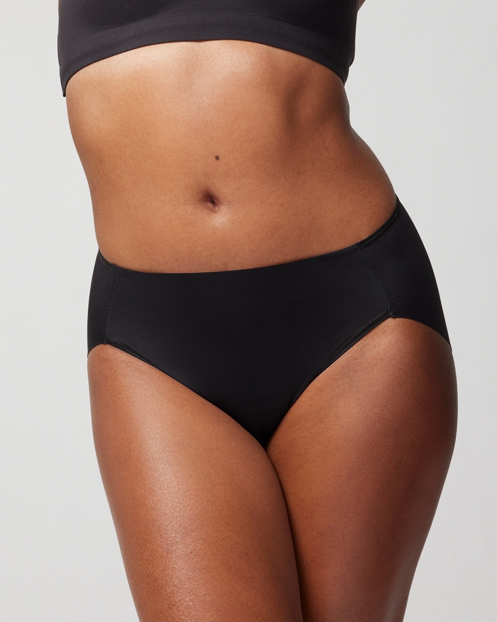 Soma Vanishing Tummy High-leg Shaping Brief Underwear In Black