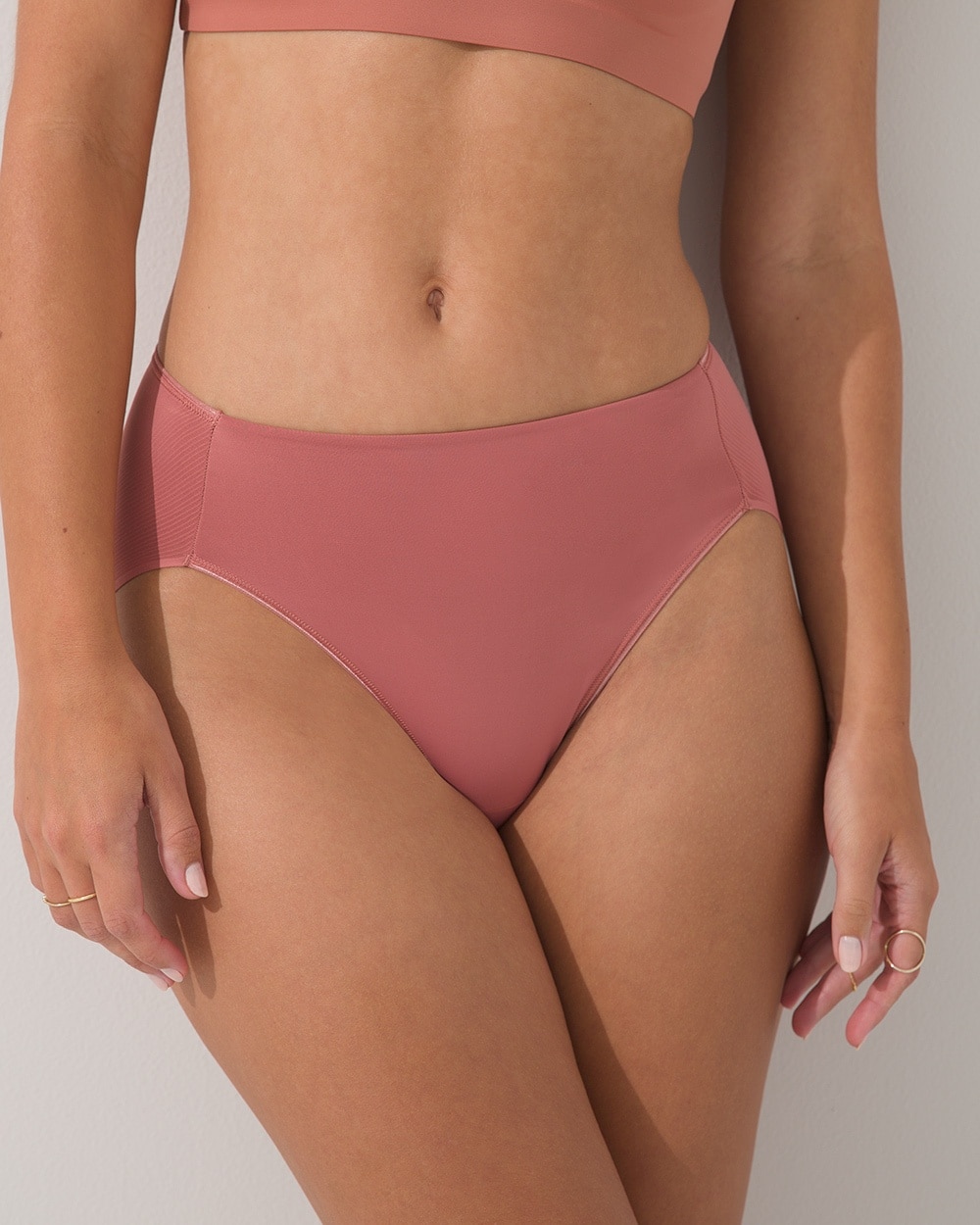 Soma Vanishing Tummy High-Leg Shaping Brief, Pink, size XXL