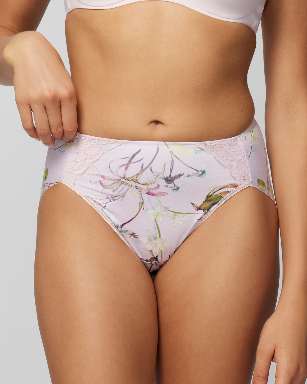 Vanishing Tummy High-Leg Brief Panty with Lace