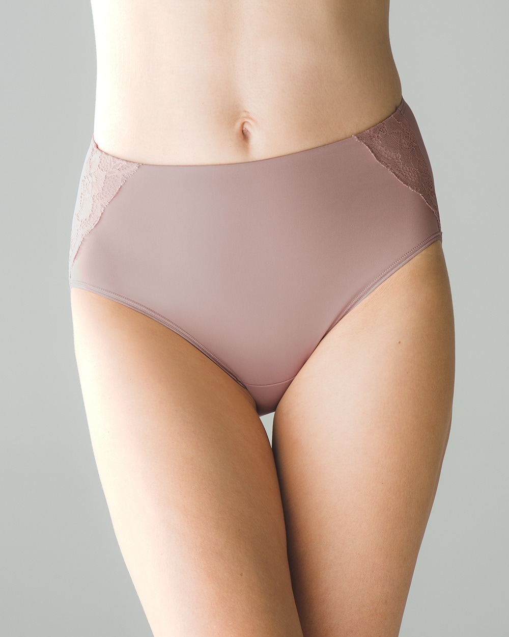 Soma Vanishing Tummy With Lace Modern Shaping Brief In Purple