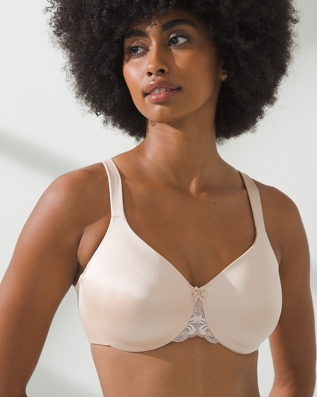 Soma Nude Underwire Lace T-Back Bra 38D Tan Size undefined