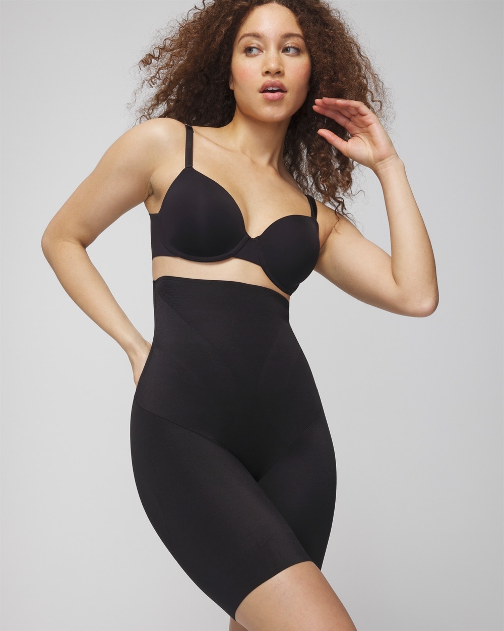 Soma Vanishing Edge High Waist Thigh Slimmer Underwear In Black