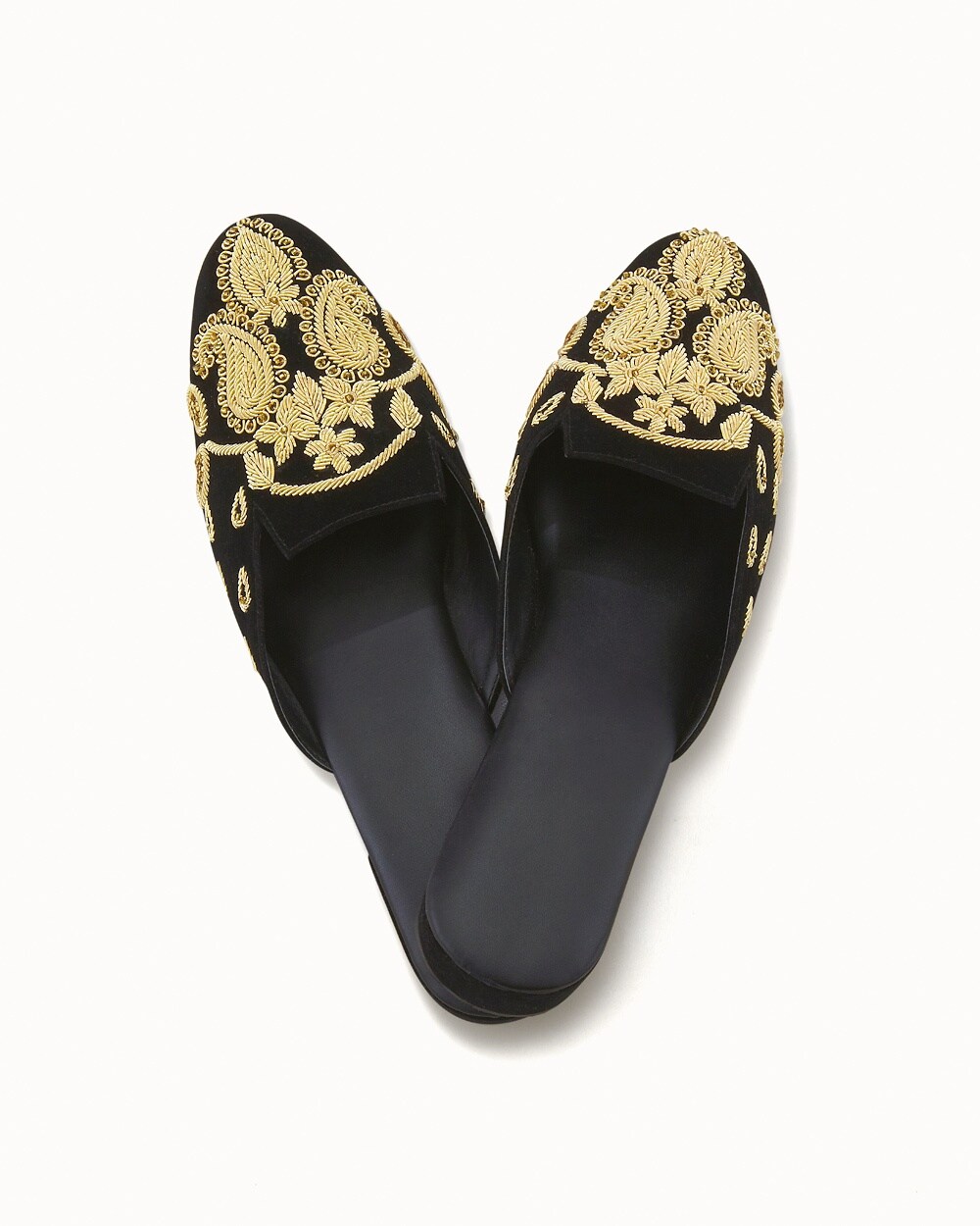 SAACHI Velvet 1 inch Slide Black And Gold