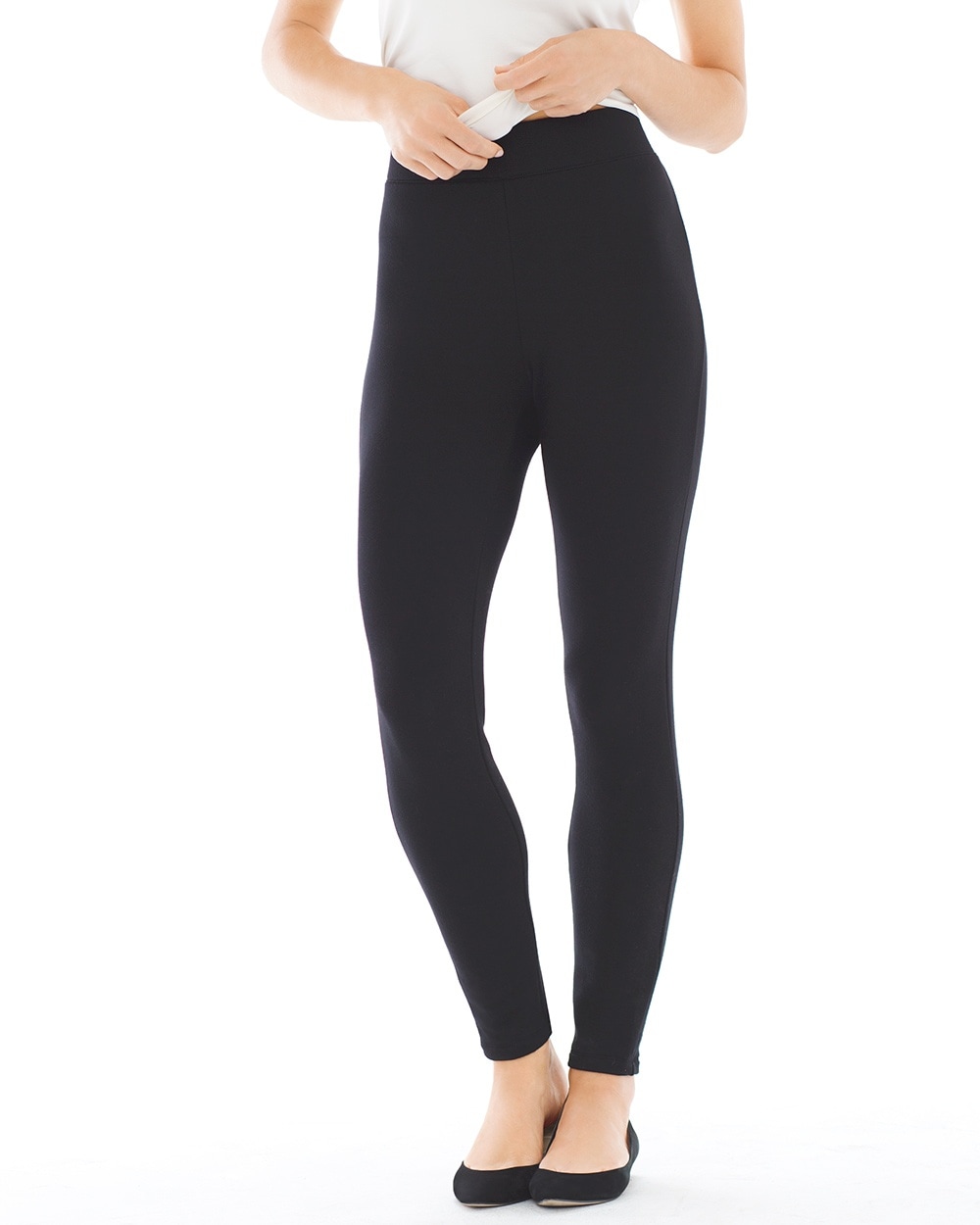 Fiona Fleece Lined Legging Black Full Length Leggings, S