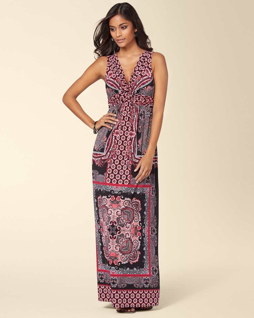 Sleeveless V-Neck Maxi Dress