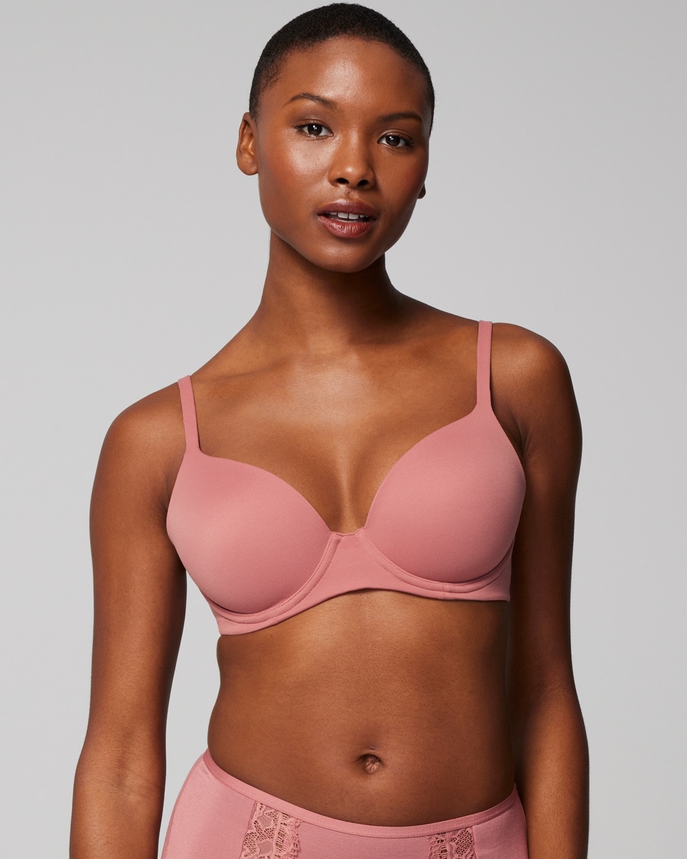 Soma Embraceable Wireless Unlined Bra, Pink, size L by Soma, Convertible Bra
