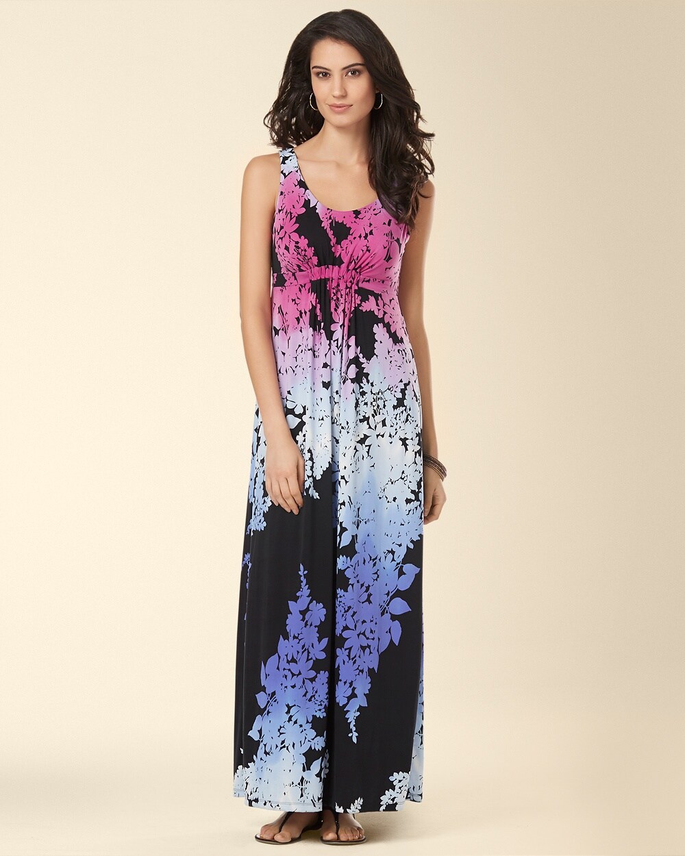 Scoopneck Empire Waist Maxi Dress
