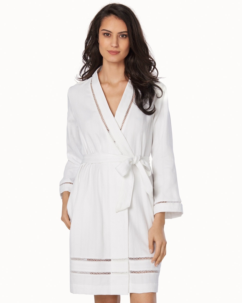 Oscar de la Renta Luxe Cotton Short Spa Robe