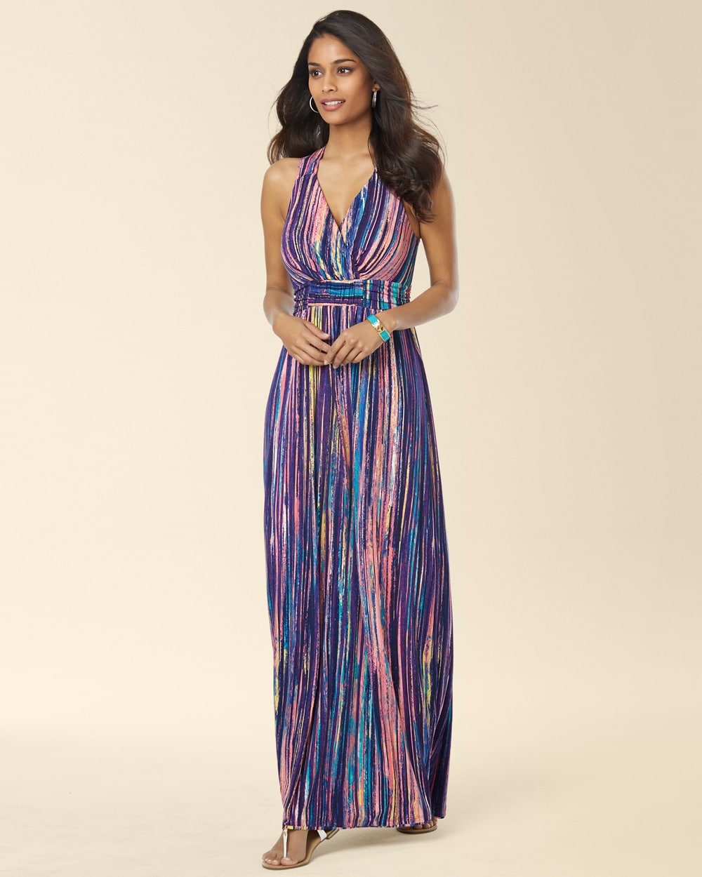 Crossback Empire Waist Maxi Dress