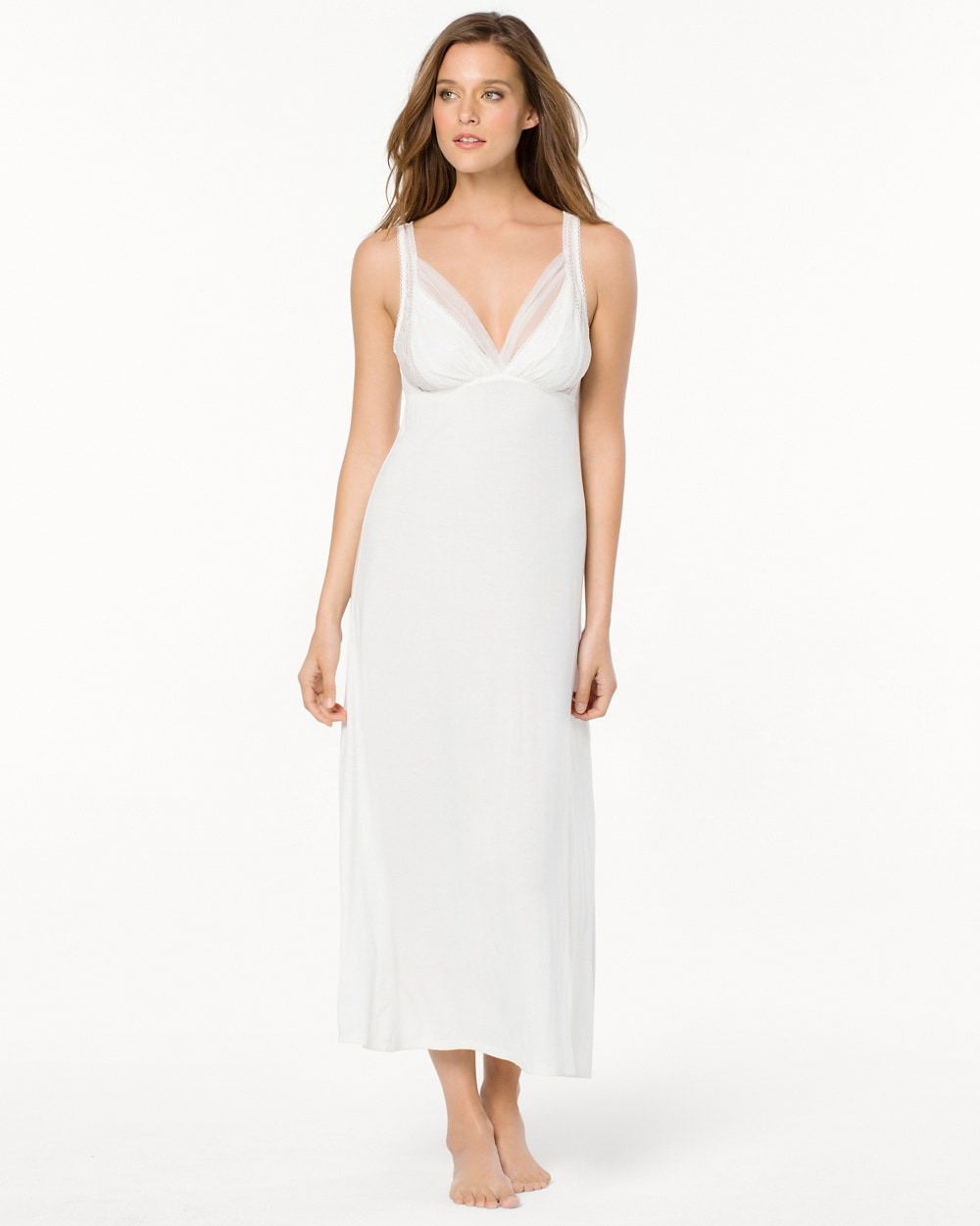 Oscar de la Renta Pure Romance Nightgown Ivory