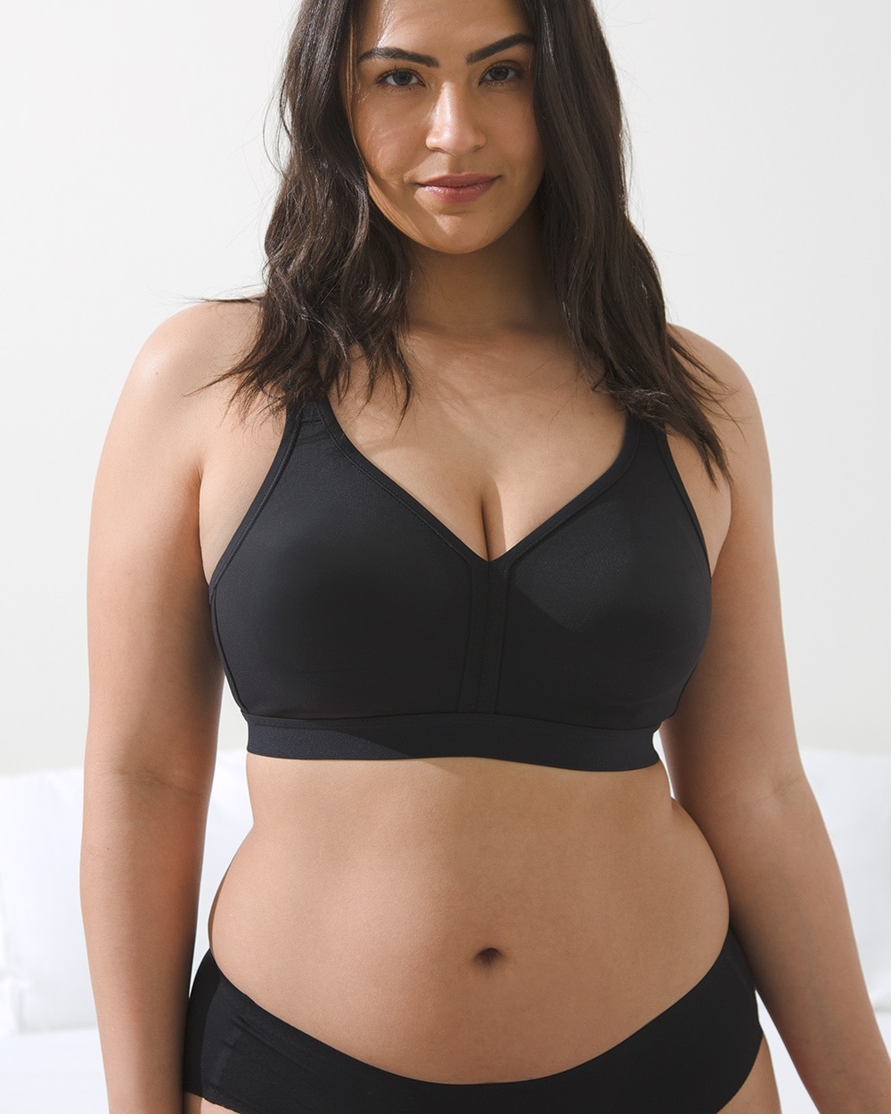 Soma Embraceable Full Coverage Wireless Unlined Bra In Black