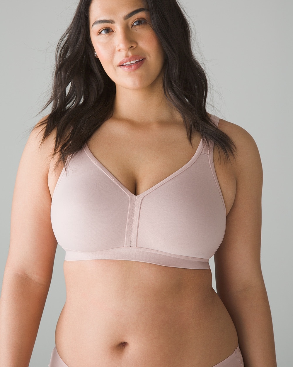 Soma Embraceable Full Coverage Wireless Unlined Bra In Light Pink Nude