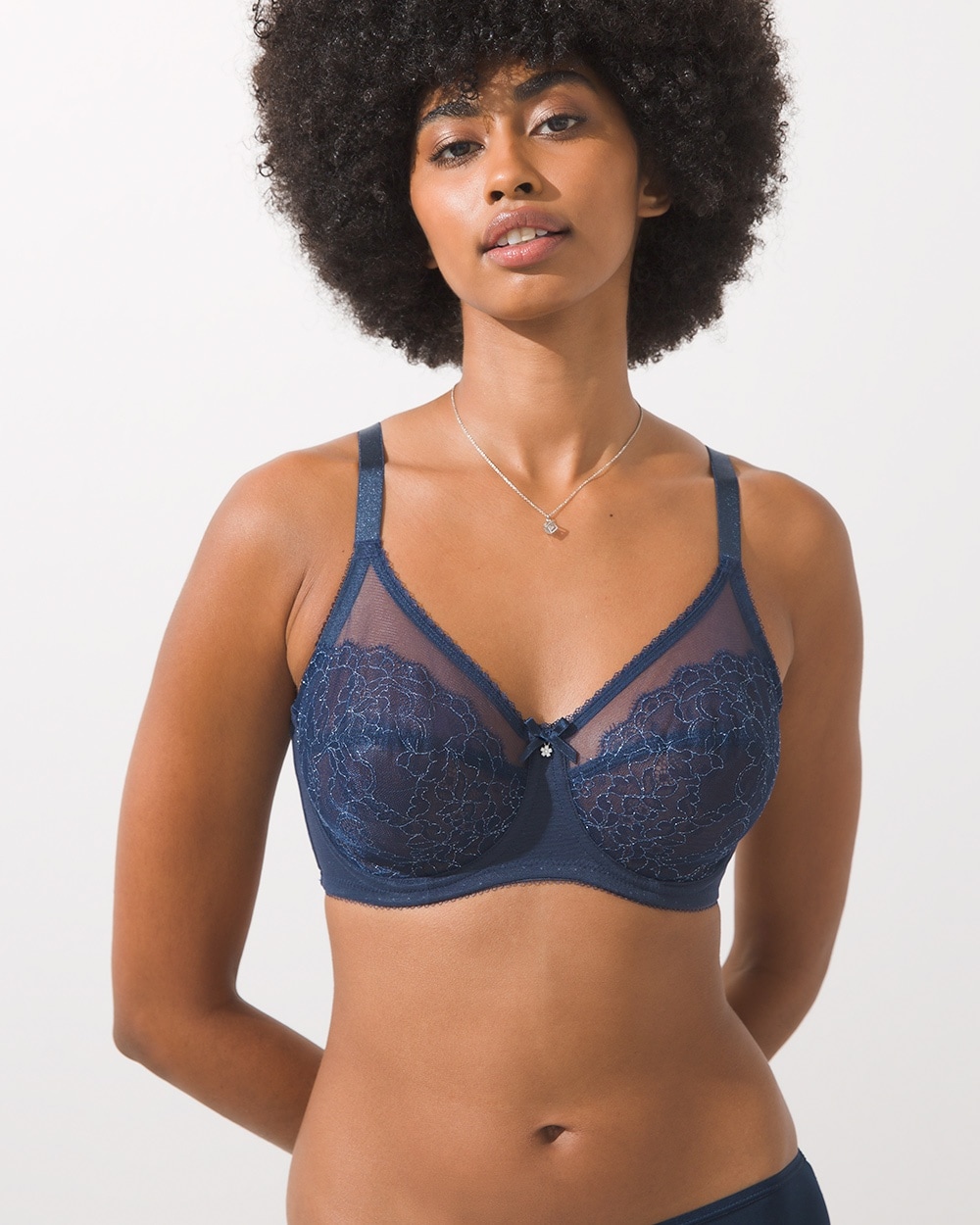 Wacoal Retro Chic Full Figure Unlined Lace Underwire Bra video preview image, click to start video