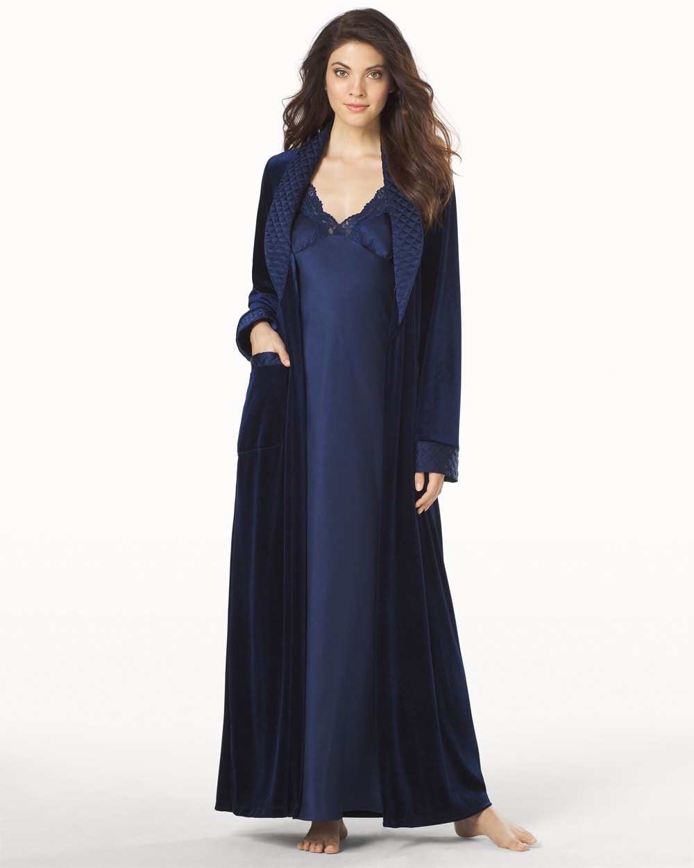 navy satin nightdress