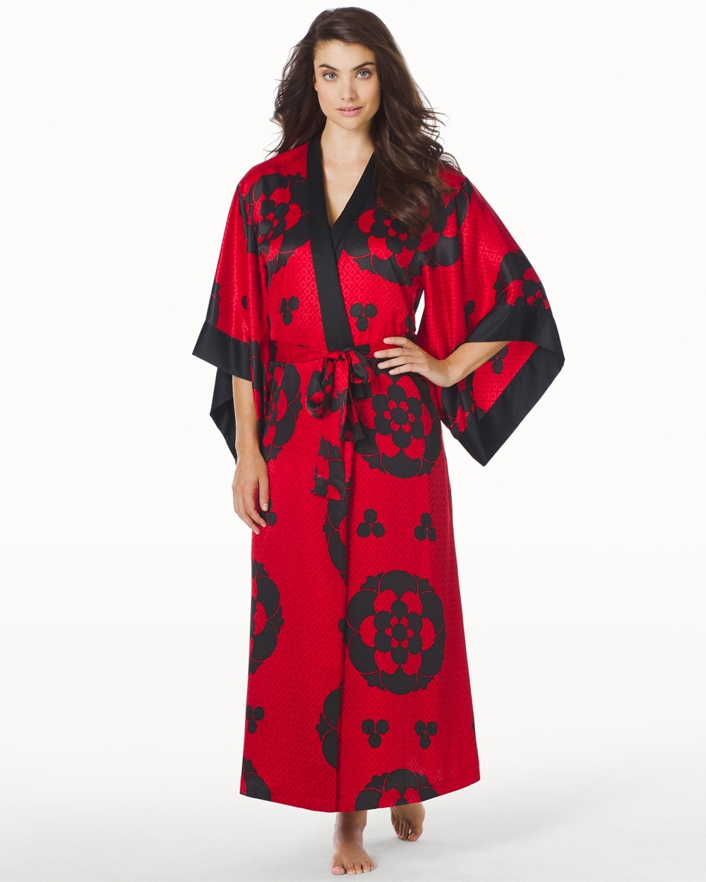Natori Sultana Silky Long Kimono Sleeve Robe