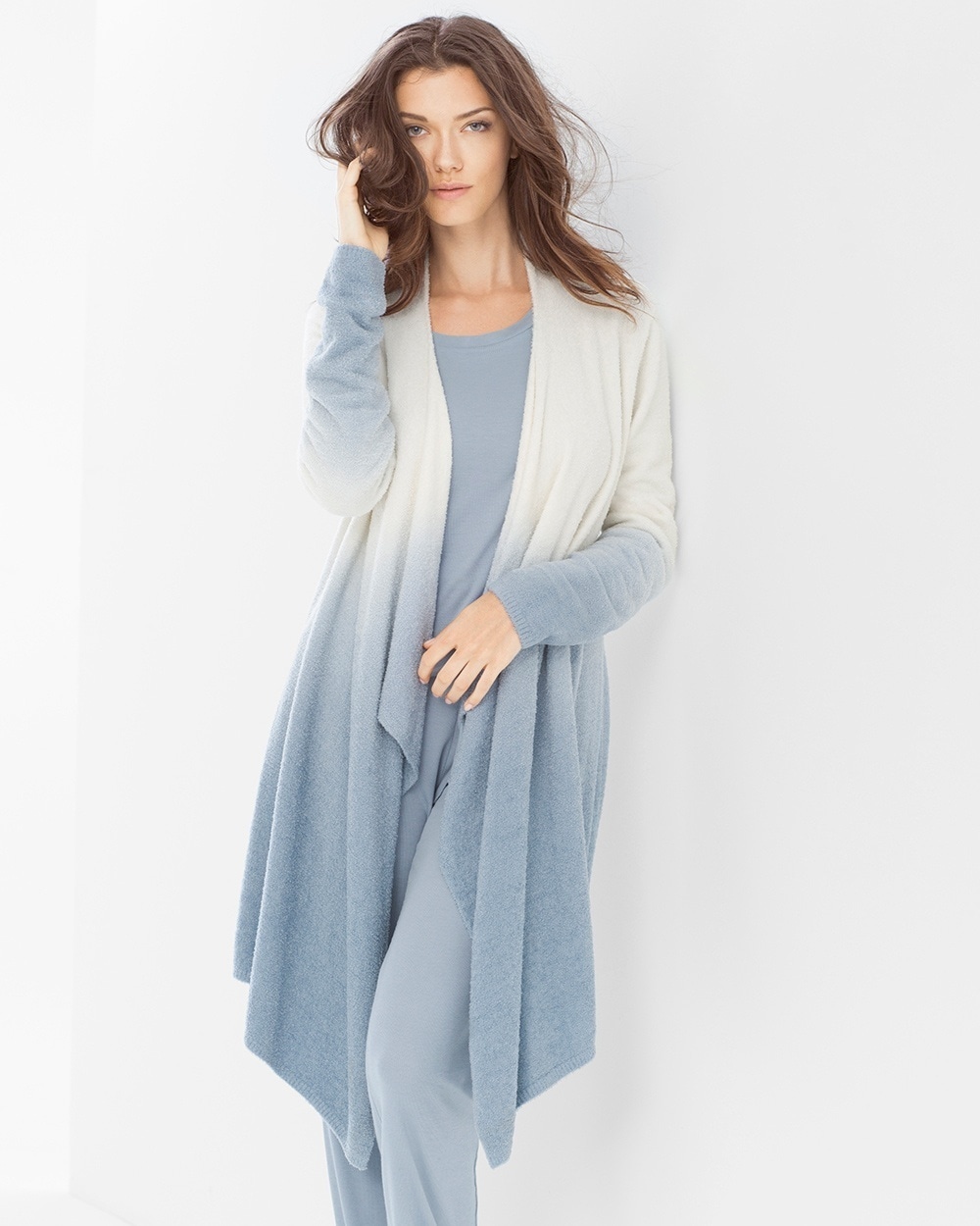 Barefoot Dreams Chic Lite Calypso Wrap Pearl And Chambray