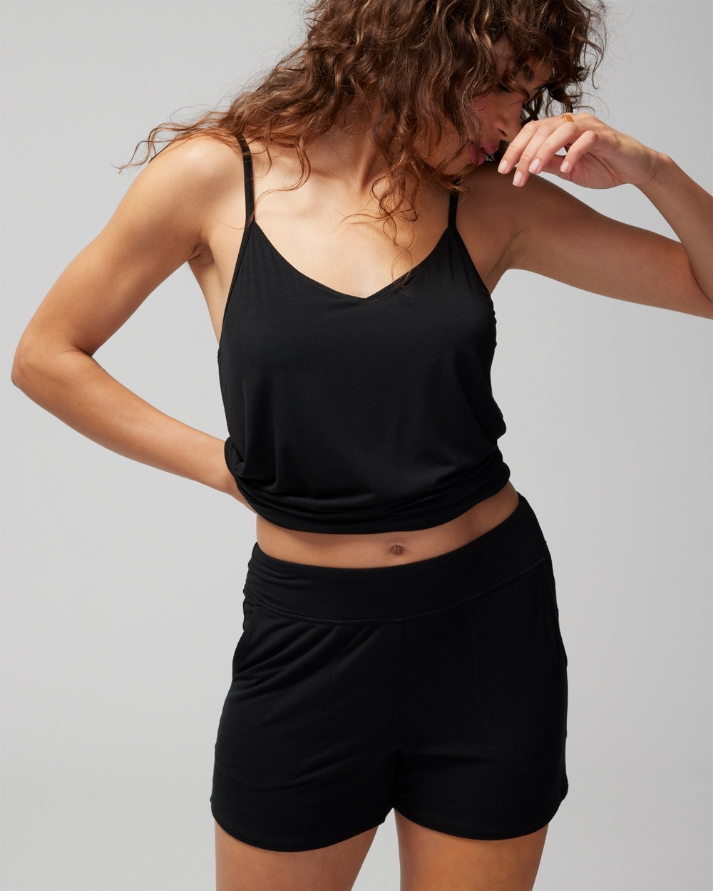 Soma Cool Nights Pajama Shorts In Black