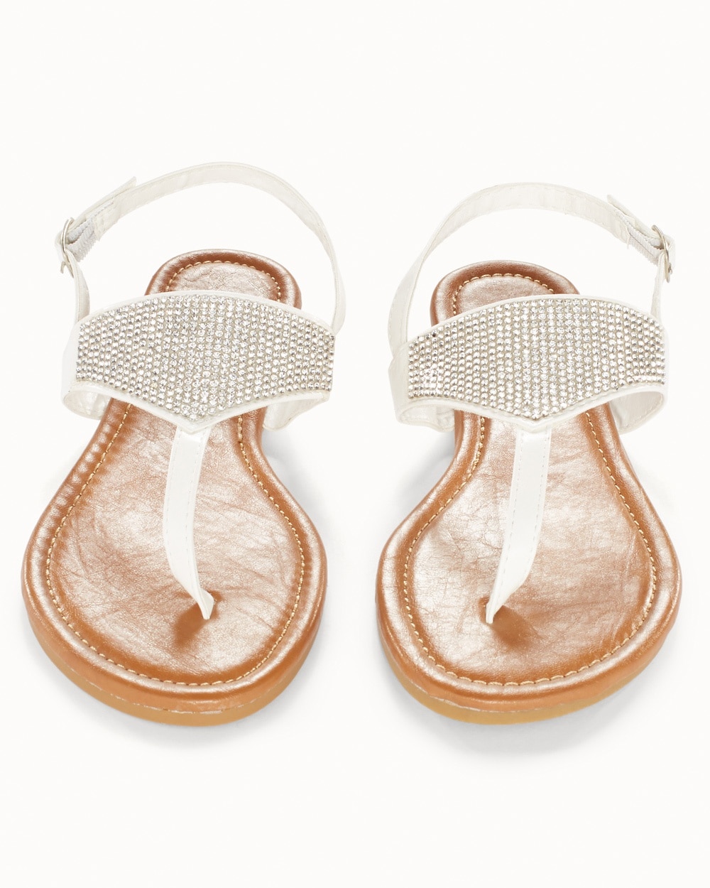 white rhinestone sandals