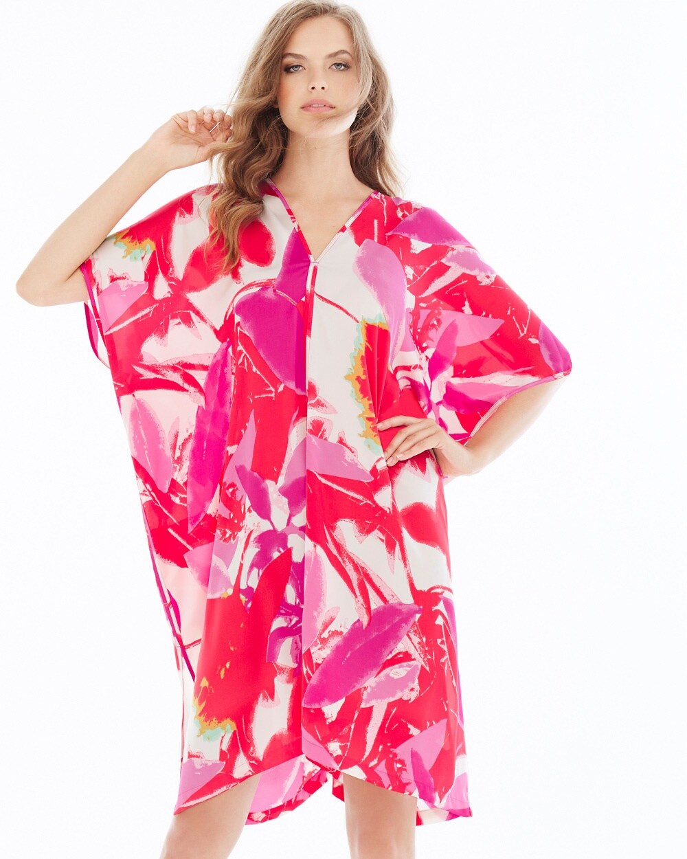 Natori Lucent Palms Caftan Duchesse Rose