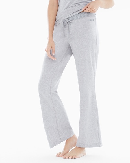 Essential Cotton Blend Pajama Pants with Trim Metro Gray Heather