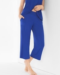 Cool Nights Crop Pajama Pants Jewel Blue