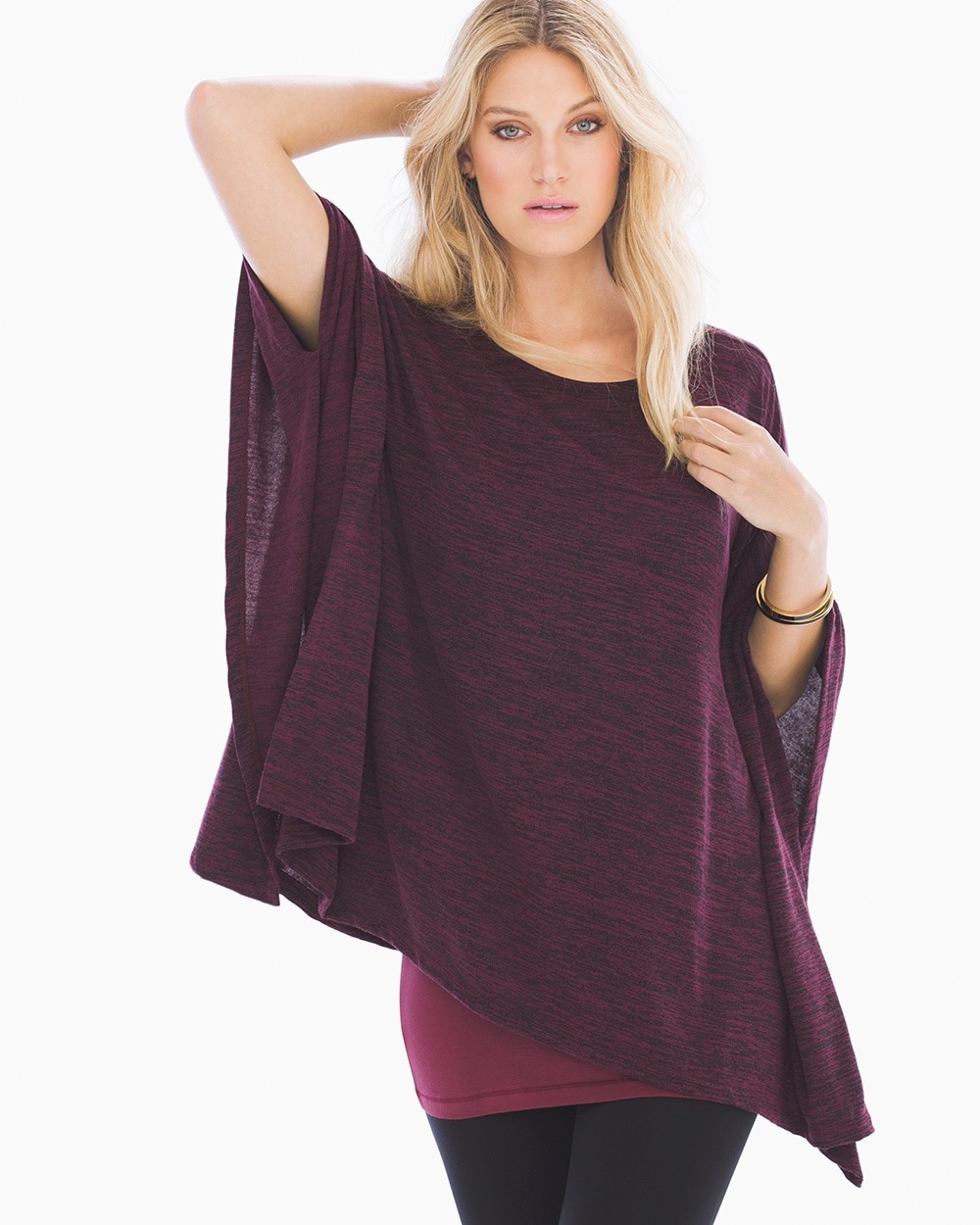 Live. Lounge. Wear. Melange Poncho Marsala/Black