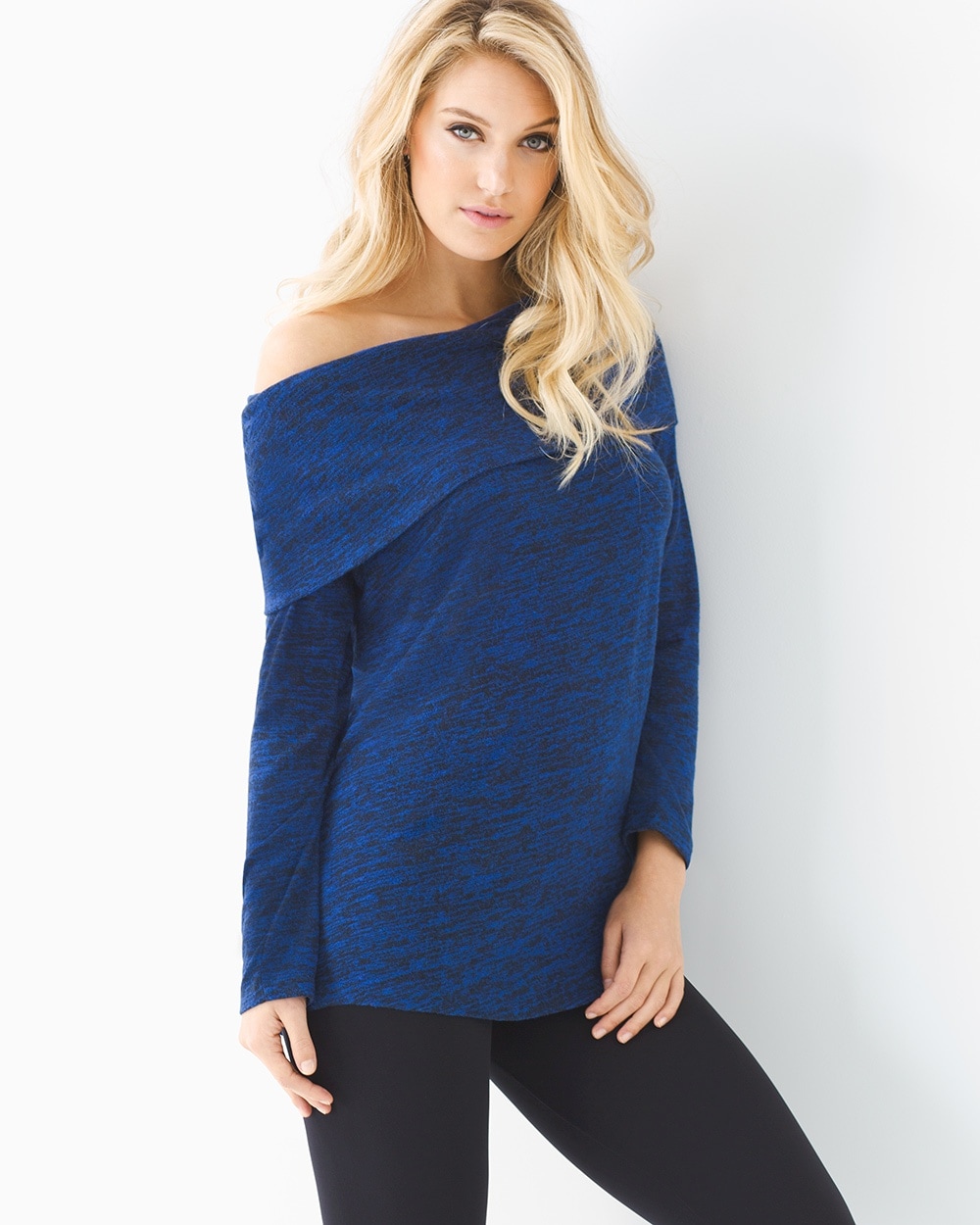 Melange Off the Shoulder Tunic