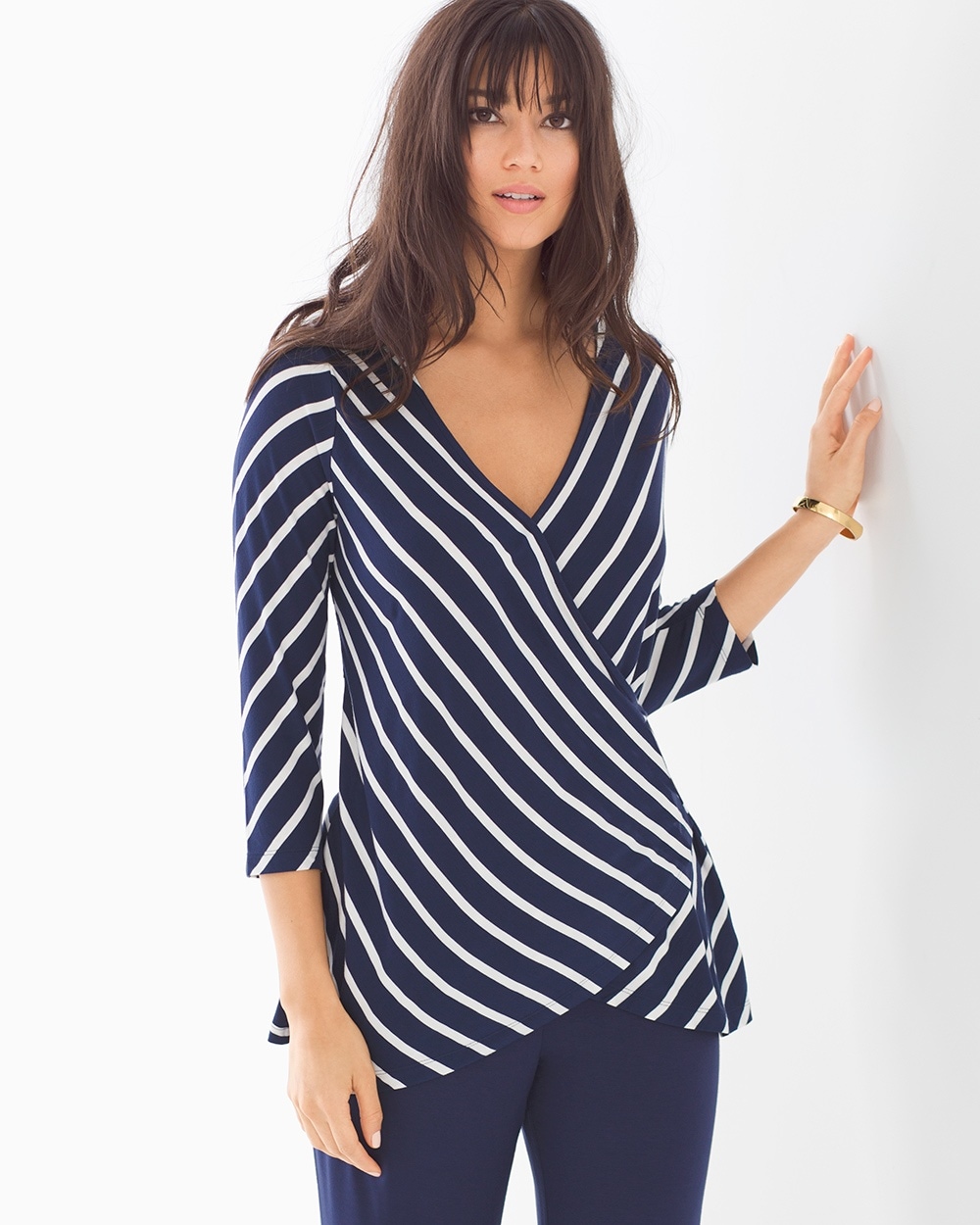 Soft Jersey Wrap Surplice Tunic