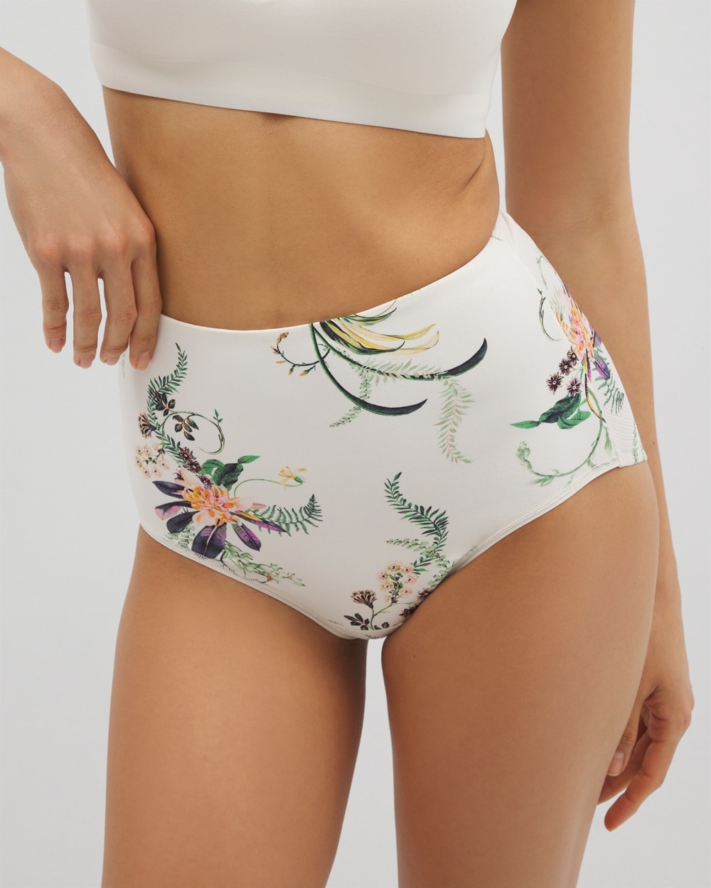 Shop Soma Women's Vanishing Tummy High-waist Brief Panty In Ivory Size Xl | In Paradise Plumes D M Champ
