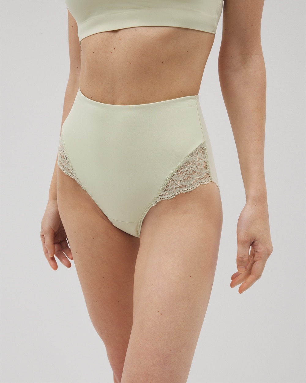 Vanishing Tummy High-Waist Brief Panty with Lace
