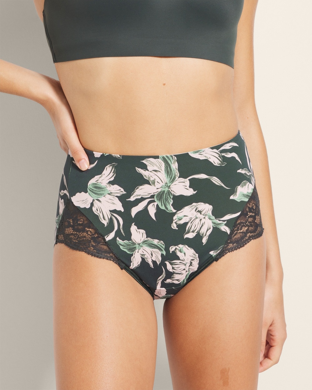 Vanishing Tummy High-Waist Brief Panty with Lace