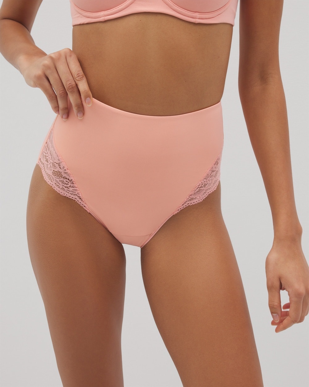Vanishing Tummy High-Waist Brief Panty with Lace