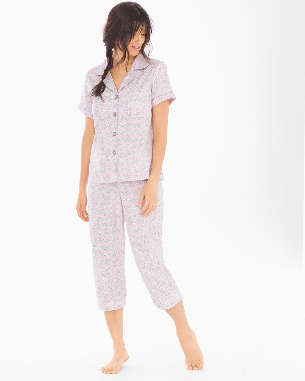 BedHead Cotton Sateen Cropped Pants Pajama Set