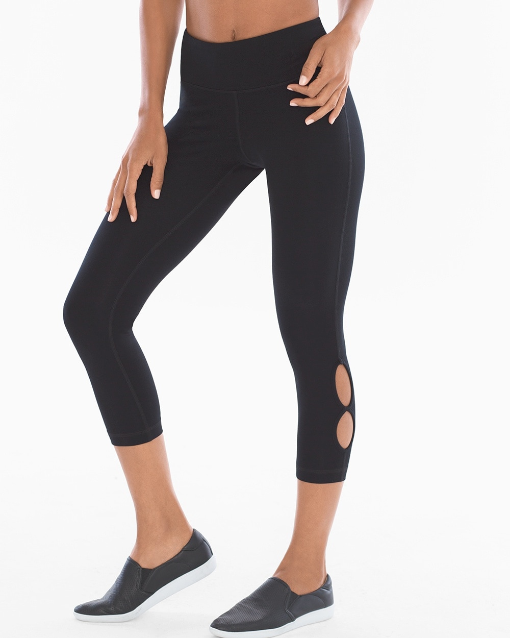 Athleisure Cotton Blend Yoga Cutout Hem Leggings