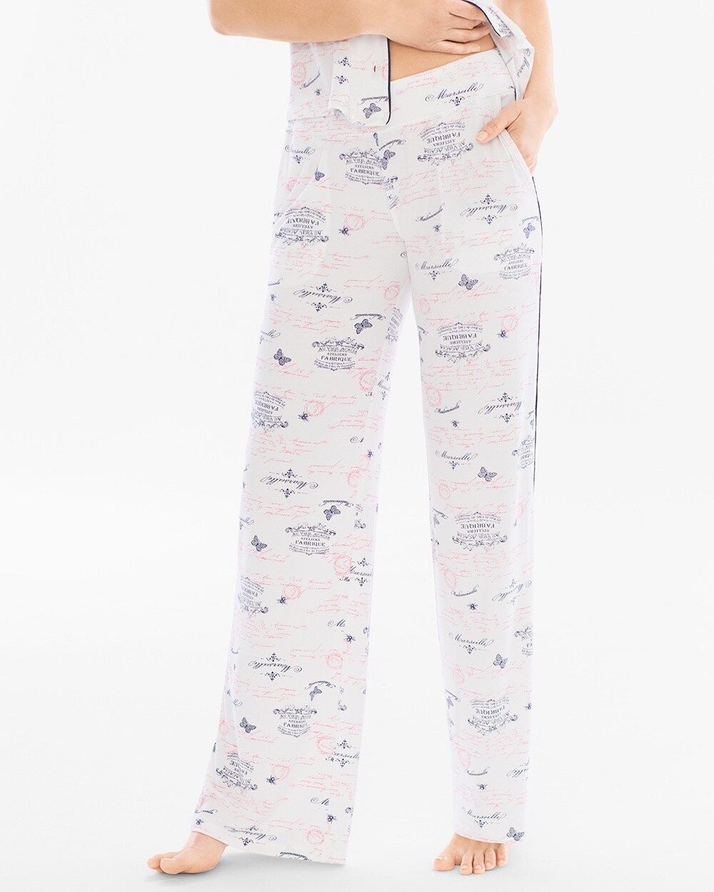 Cool Nights Contrast Piped Pajama Pants