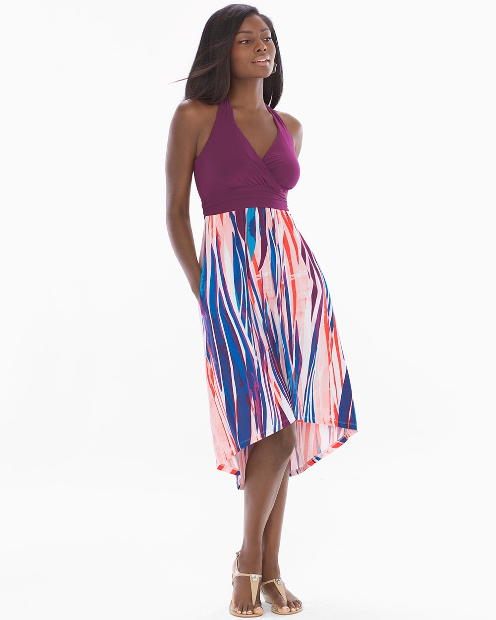 High Low Halter Dress