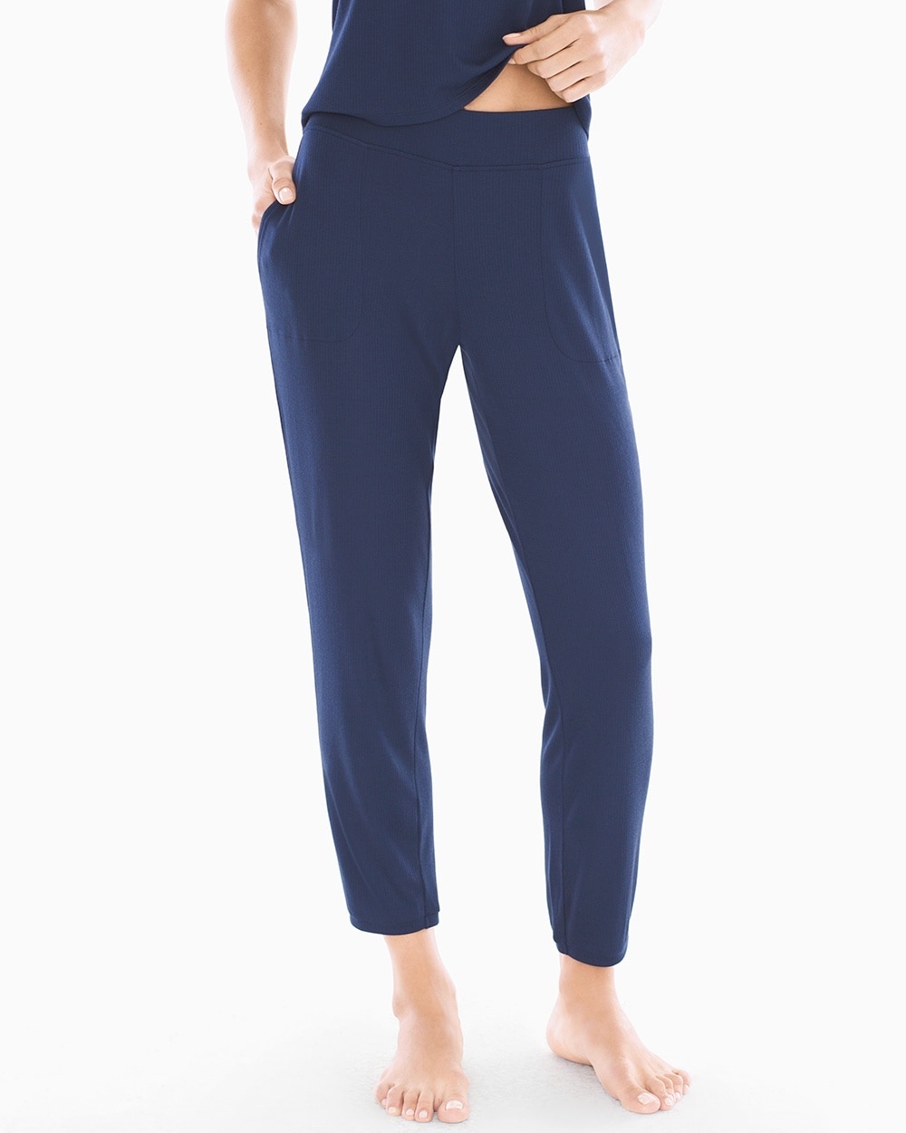 Sleep Therapy Banded Ankle Pajama Pants Navy