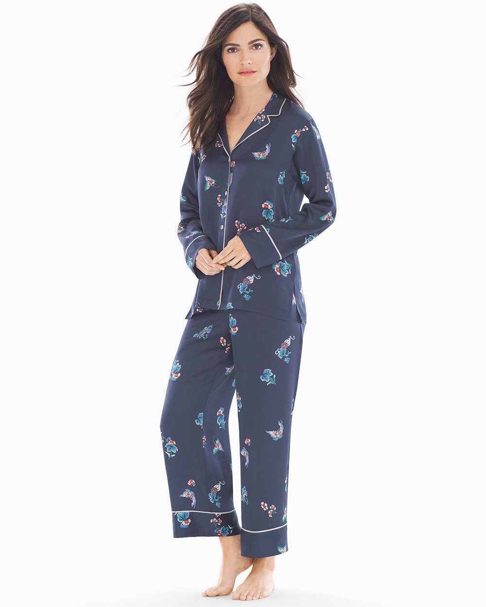 Natori Papillon Satin Pajama Set