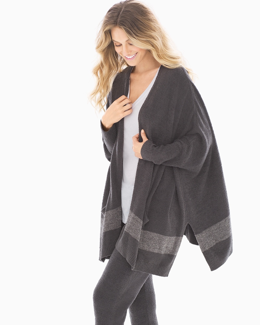 Barefoot Dreams Chic Lite Cliffside Wrap Carbon