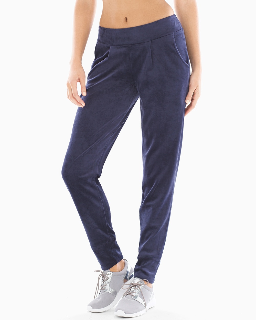 Velour Jogger Pants Navy