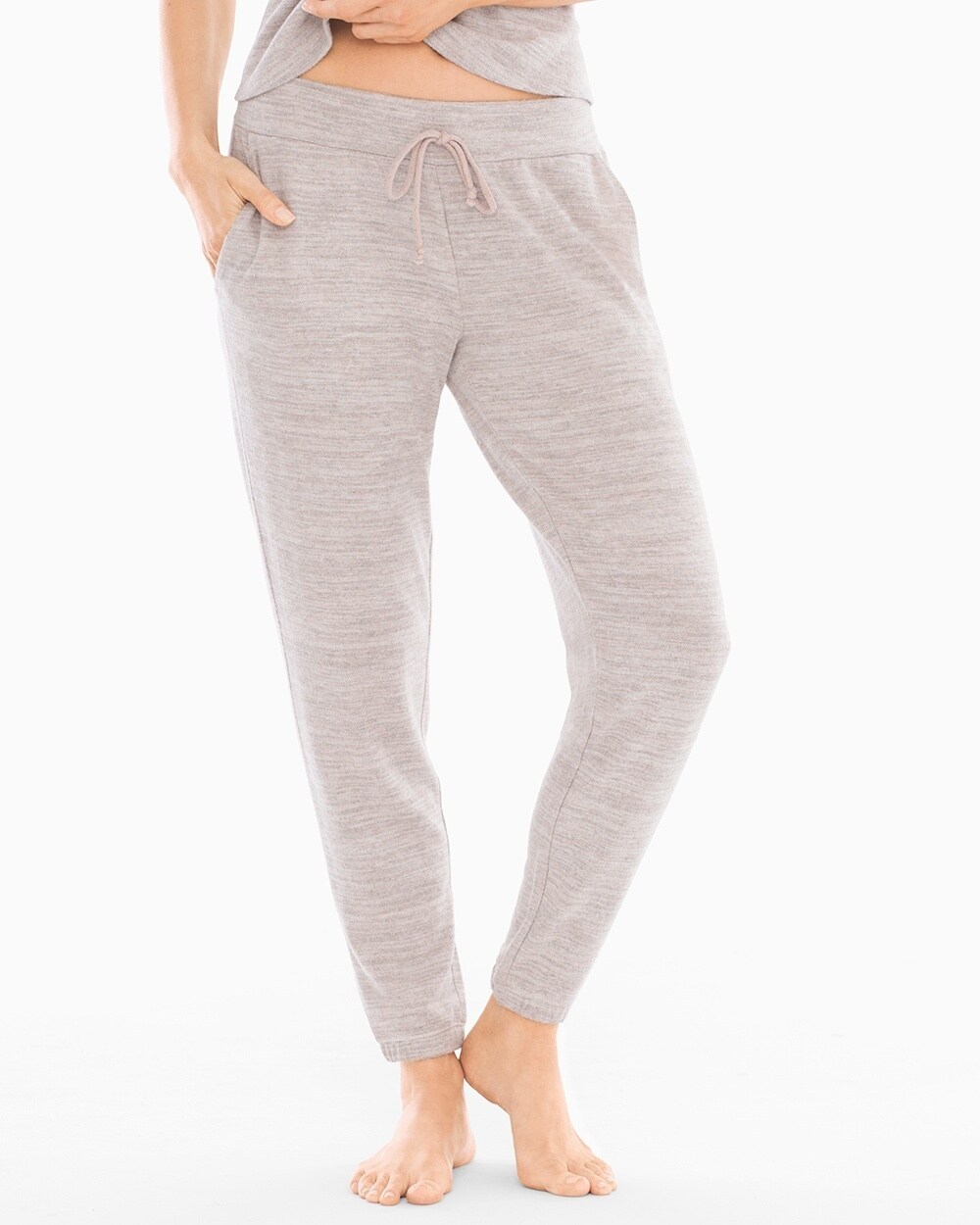 Cozy Nights Banded Ankle Pajama Pants Heather Oatmeal