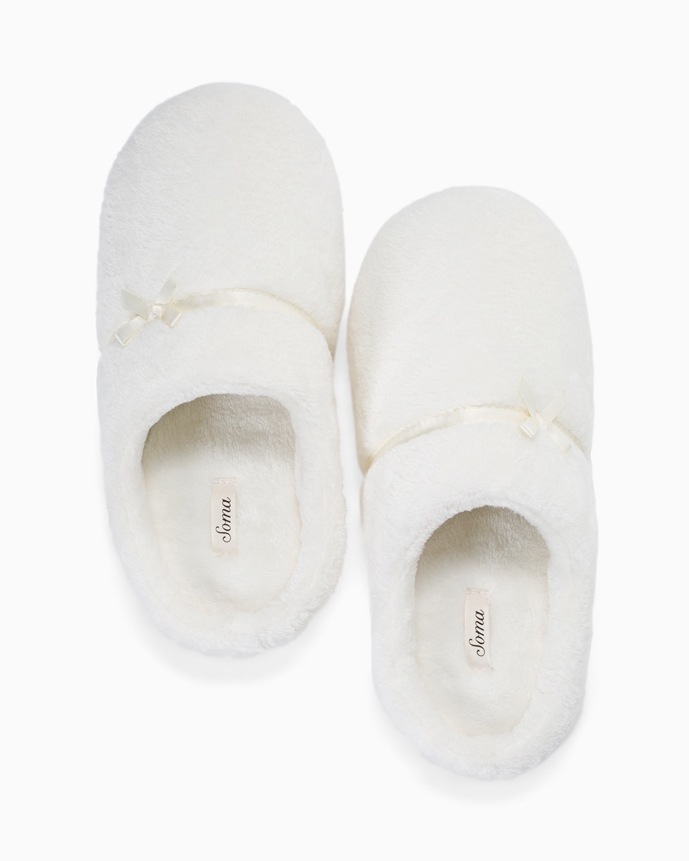 Plush Slippers Ivory