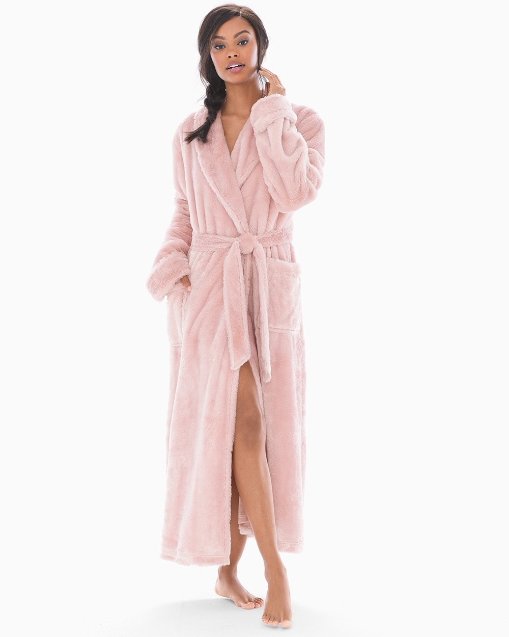 Luxe Long Robe Vintage Pink