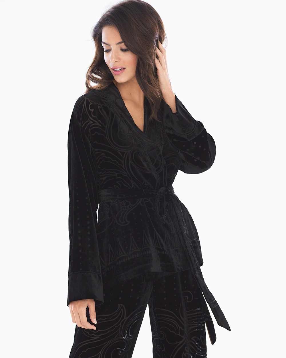 Limited Edition Velvet Noir Wrap Robe