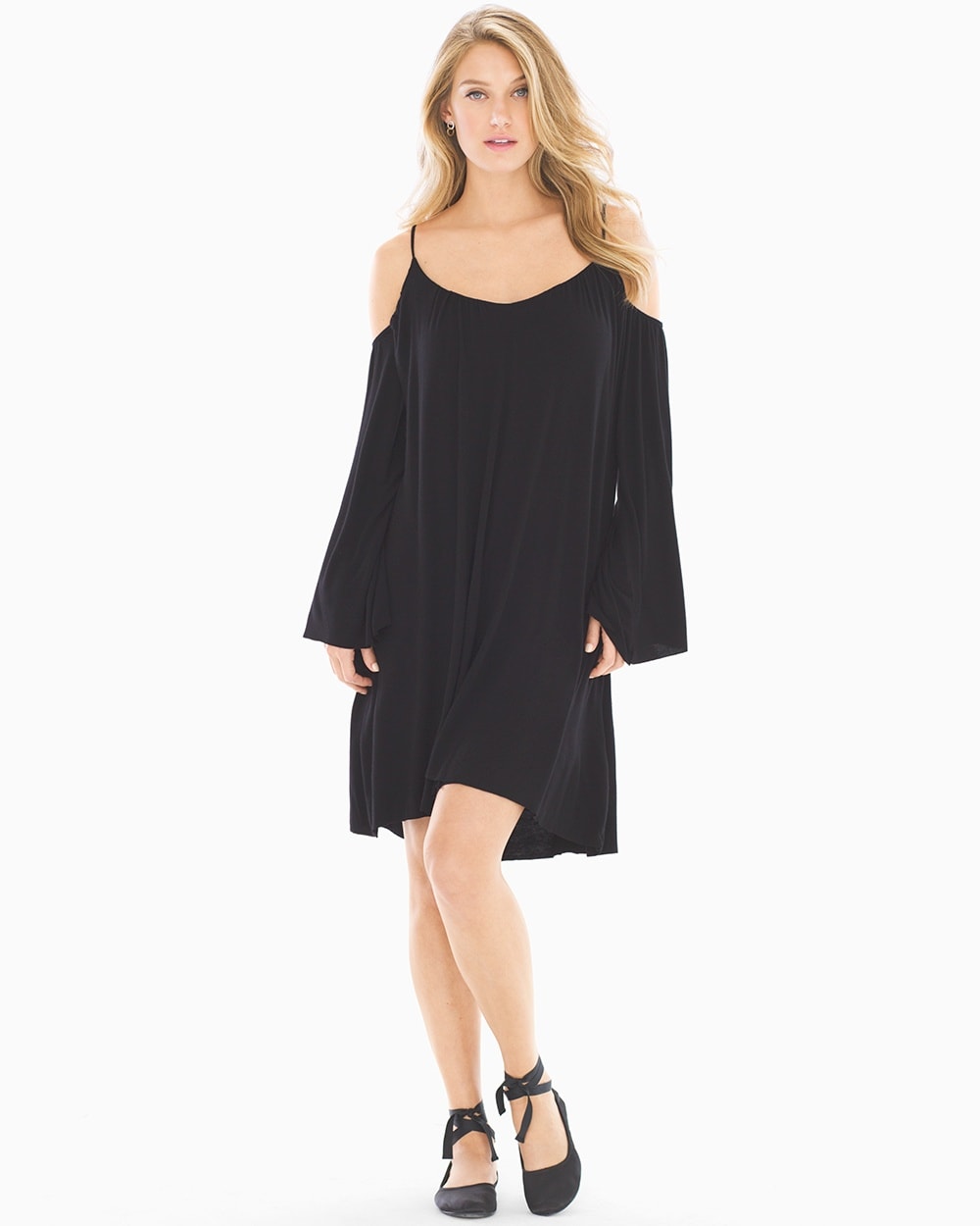 Elan Cold Shoulder Short Dress