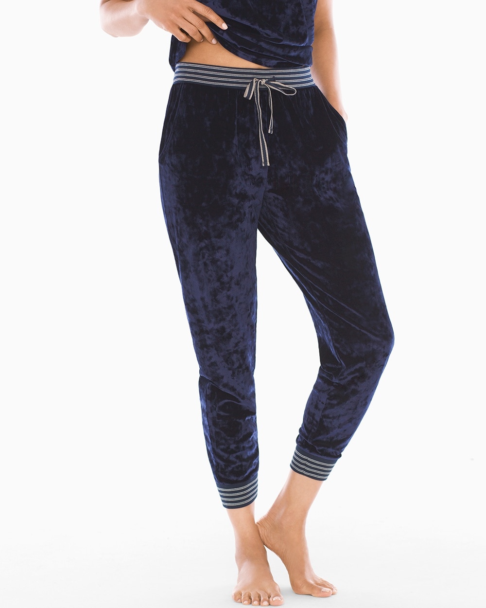 Splendid City Lights Velvet Jogger Pajama Pants