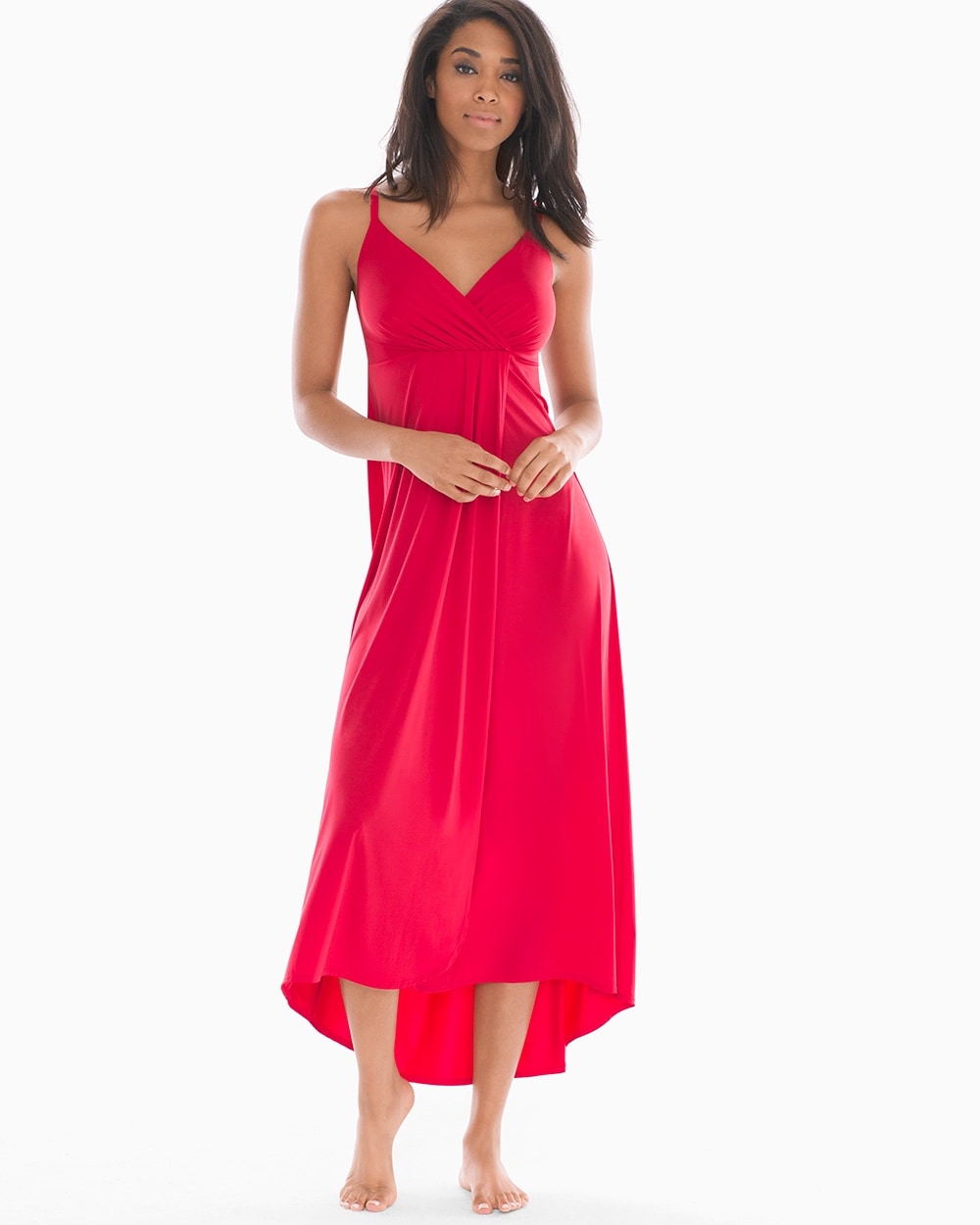 Drapesoft Jersey Tulip Sleeveless Nightgown Red