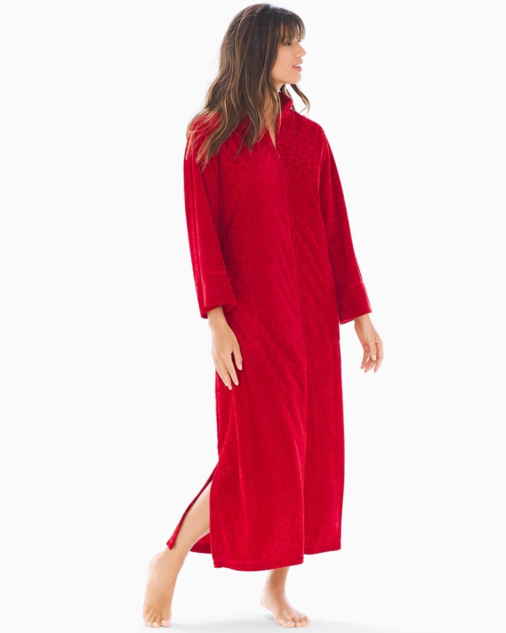 Natori Trance Pajama Caftan Bed Red