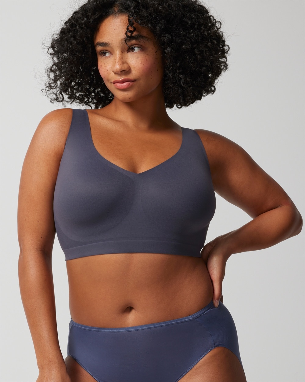 Soma Enbliss Bralette In Gray Ink